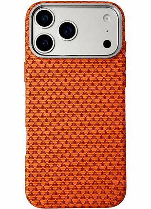 Чехол tpu+pc kvzv triangular pattern with magnetic fit для apple iphone 17 pro / 18 pro (6.3") orange