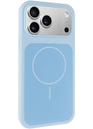 Чехол silk duo color (aa) no logo with magnetic fit для apple iphone 17 pro max / 18 pro max (6.9") sky blue