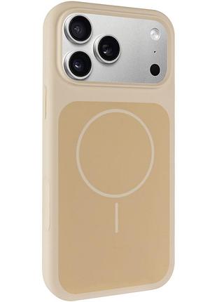 Чохол silk duo color (aa) no logo with magnetic fit для apple iphone 17 pro / 18 pro (6.3") antique white