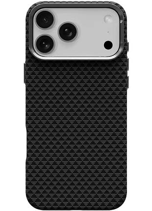 Чехол tpu+pc kvzv triangular pattern with magnetic fit для apple iphone 17 pro max / 18 pro max 6.9 black
