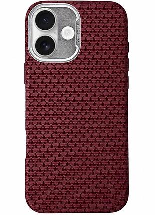 Чехол tpu+pc kvzv triangular pattern with magnetic fit для apple iphone 17 (6.3") red