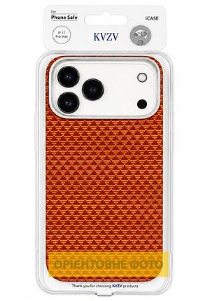 Чехол tpu+pc kvzv triangular pattern with magnetic fit для apple iphone 16 pro (6.3") orange 2