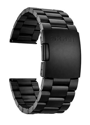 Сменный браслет для часов skmei 1975 black черный металлический ремешок