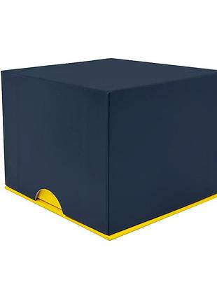 Коробка для часов soft-touch black blue-yellow