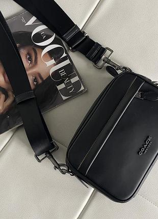 Мужская сумка coach graham crossbody через плечо черный классический коуч