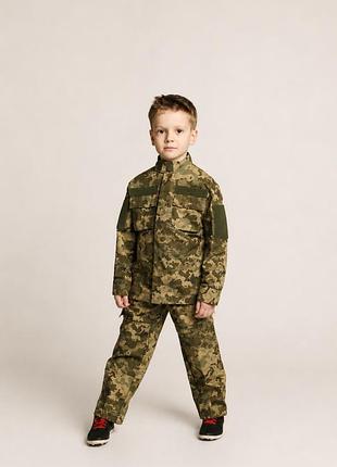Дитячий камуфляжний костюм піксель для хлопчиків, куртка та штани, ріп-стоп 110-116