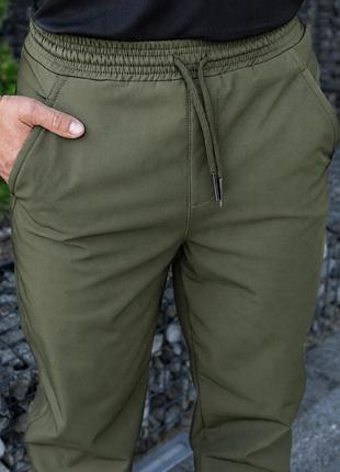 Штани утеплені softshell comfort олива 5