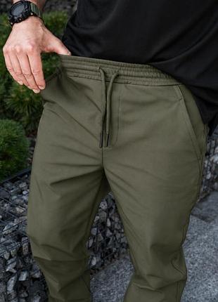 Штани утеплені softshell comfort олива 6