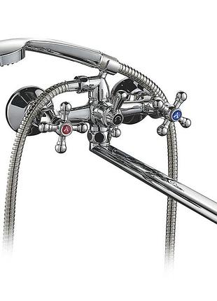 Смеситель для ванны aquatica s83 излив прямой дивертор встроенный шаровый 1/2"
