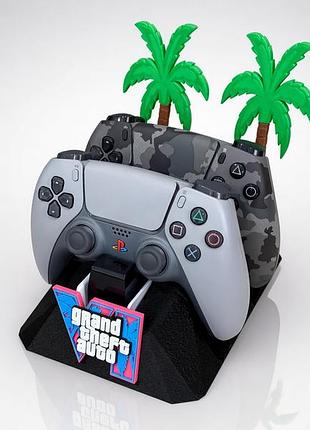 Двойной держатель dualsense для ps5 в стиле gta 6 для оригинальной зарядной док-станции playstation 5