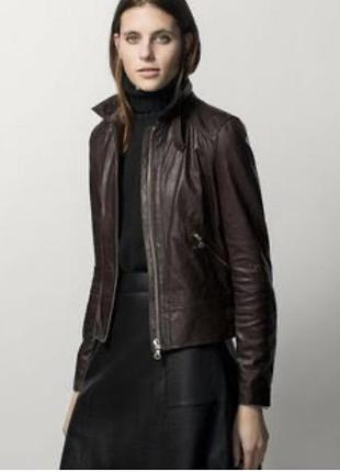 Шкіряна косуха massimo dutti 🥥 2