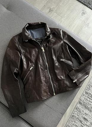Шкіряна косуха massimo dutti 🥥 3