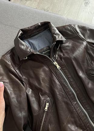Шкіряна косуха massimo dutti 🥥 5