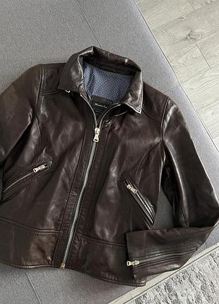 Шкіряна косуха massimo dutti 🥥 4