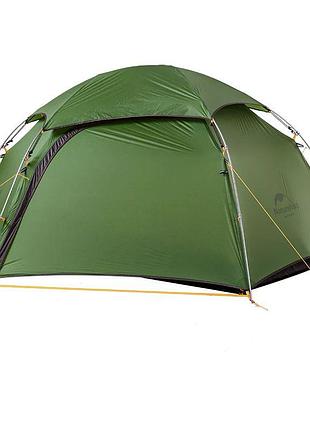 Палатка двухместная со сферическим куполом naturehike cloud peak 2 nh17k240-y 20d, темно-зеленая