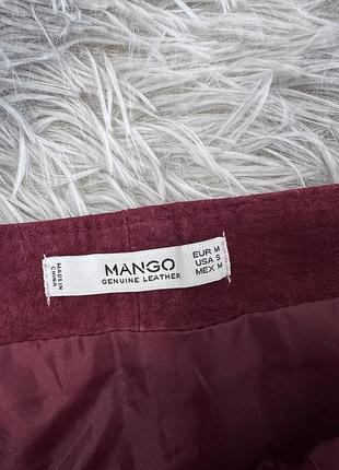 Натуральна шкіряна спідниця mango 7