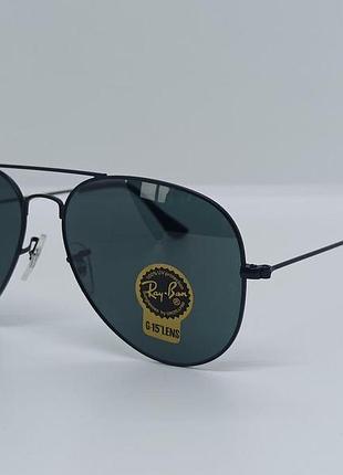 Сонцезахисні окуляри rb aviator 3026 black лінза скло