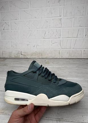 Крутые кожаные кроссовки air jordan 4 rm oxidized green
