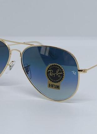 Сонцезахисні окуляри rb aviator 3026 gold grad лінза-скло