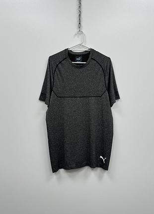 Компресійна футболка puma energy seamless drycell compression t-shirt grey/black спортивна