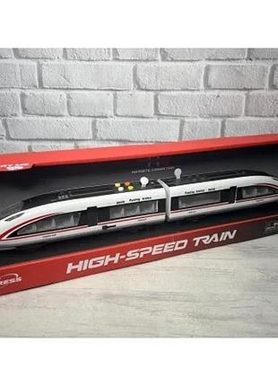 Поезд скоростной 1:16 toycloud инерционный свет, звук 58 см белый