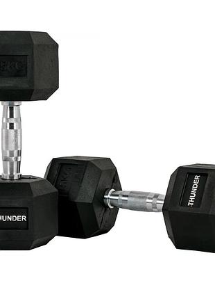 Гантель шестигренна thunder 15 кг