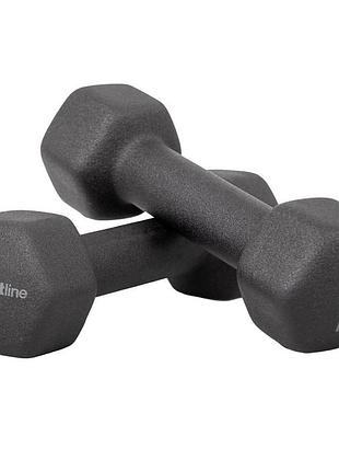 Гантели неопреновые insportline on-x renbell, 2 х 2 кг