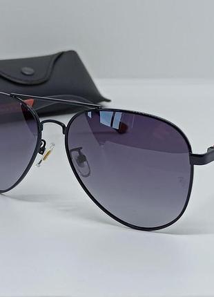 Сонцезахисні окуляри rb aviator 6104 polarized black red+ чохол