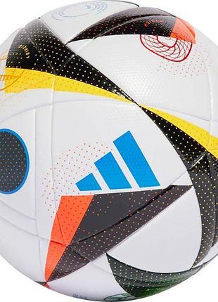 Мяч футбольный adidas euro24 fussballiebe league in9367 размер 5, бело-черный