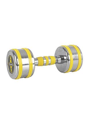 Гантель хромована insportline yellsteel 8 кг