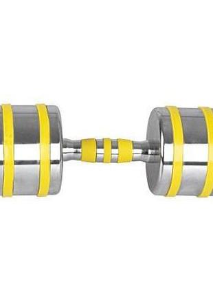 Гантель хромована insportline yellsteel 12 кг
