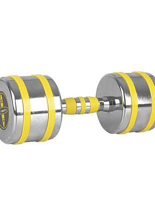 Гантель хромована insportline yellsteel 14 кг