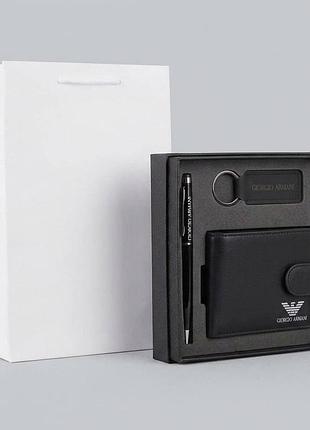 Кошелек armani мужской цвет черный, кошелек арманы, кашель armani, портмоне арманы, черный кошелек