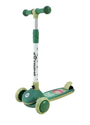 Детский самокат 3-х колесный sc817(green) с музыкой и светом
