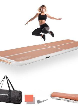 Коврик надувной insportline airstunt 400x100x10 см, бежевый