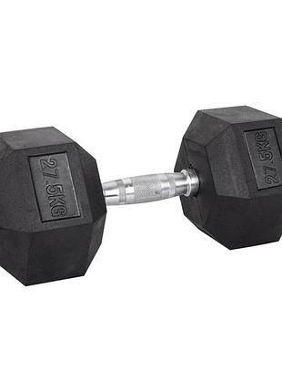 Гантель шестигранна insportline hexsteel 27,5 кг