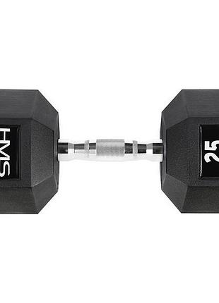 Гантель шестигранна hms hex pro, 25 кг