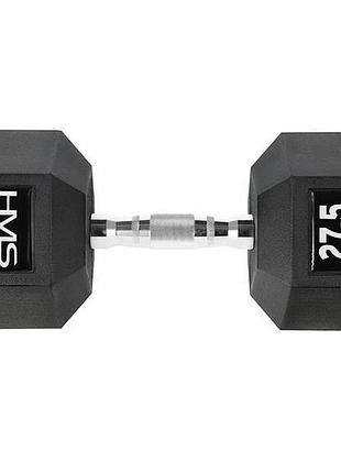 Гантель шестигранна hms hex pro, 27,5 кг