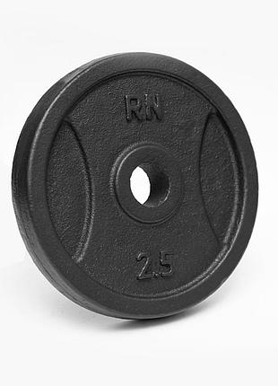 Металевий диск rn-sport 2.5 кг під гриф 25 мм для гантелі (штанги)