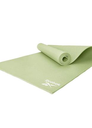 Коврик для йоги 4 мм reebok rayg-11030gn-11022gn оливковый