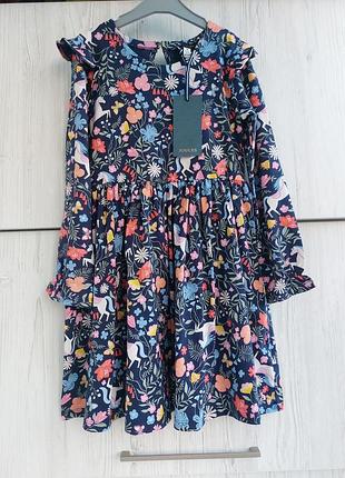 Брендовое платье joules для девочки 9р