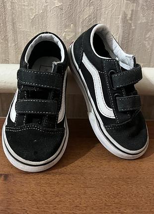 Кеди дитячі vans чорні 24 розмір 13,5 см ніжка