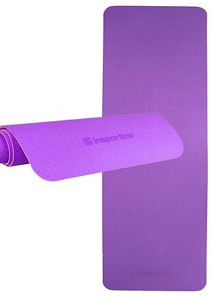 Килимок для фітнесу insportline doble 173x61x0,6 cm - фіолетово-рожевий