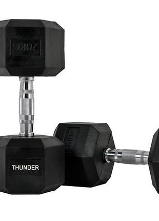Гантель шестигранна thunder 20 кг 5