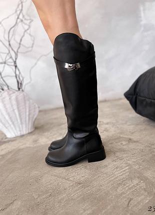 Сапоги жокейки из натуральной кожи