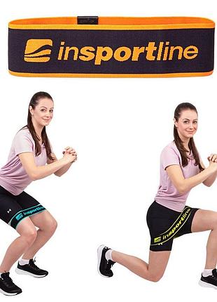 Стрічка-еспандер для вправ insportline hiplop l чорно-помаранчева