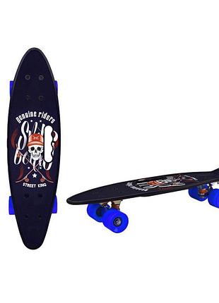 Пеніборд 24" bambi sc20514 pu колеса, з ручкою синій