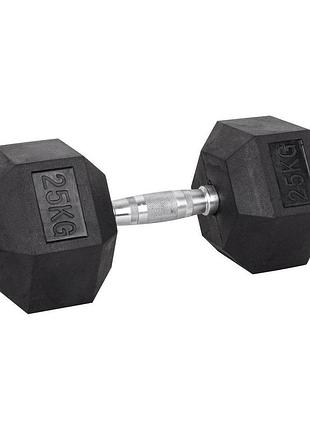 Гантель шестигранна insportline hexsteel 25 кг