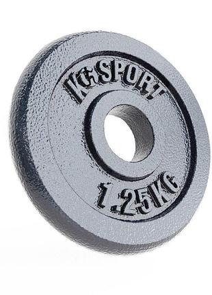 Диск чавунний k-sport o1.25 1,25 кг