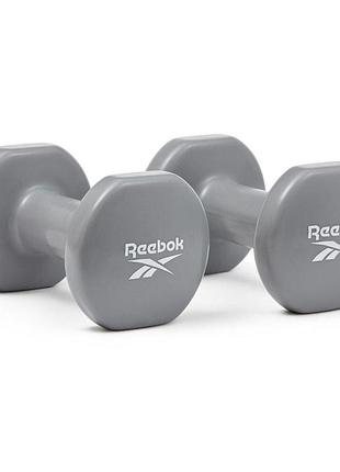 Гантели виниловые reebok rawt-16154, 2 х 4 кг